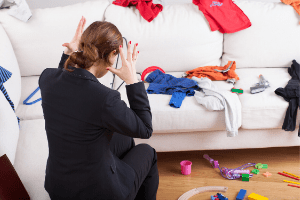 mom frustrated laundry 