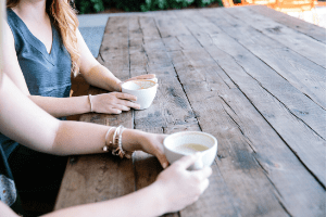 friends having coffee 