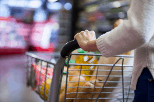 woman grocery shopping